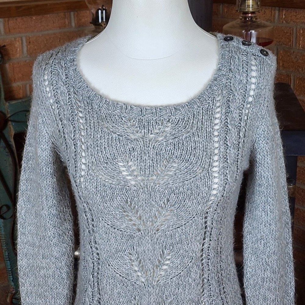 Decree Gray Knit Sweater Juniors Size L